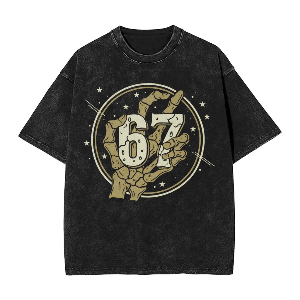 Sweet Number 67 Ice Cream Tshirt Summer Y2k Retro T Shirts Cotton Hippie Tshirt For Man Shortsleeve Printed Tees