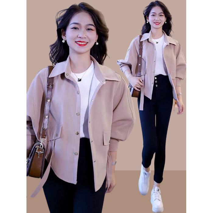 Women's 2025 Spring/Autumn High-End Loose Bat Sleeve Cardigan Top