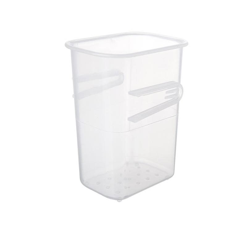 

Новый пластиковый органайзер для хранения на боковой двери холодильника, комбинированная кухонная корзина для сушки, подставка-органайзер для столовых приборов и ложек прозрачный