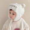 0-8Months Newborn Infant Bonnet with Earflap Toddler Thicken Hats Bear Winter Baby Hat  Girls Boys