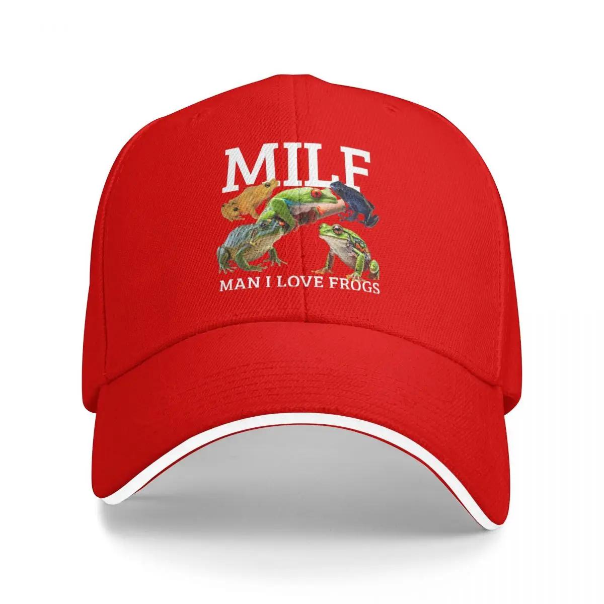 Baseball Caps Milf Man I Love Frogs Funny Graphic Men Women Casual Summer Caps One Size