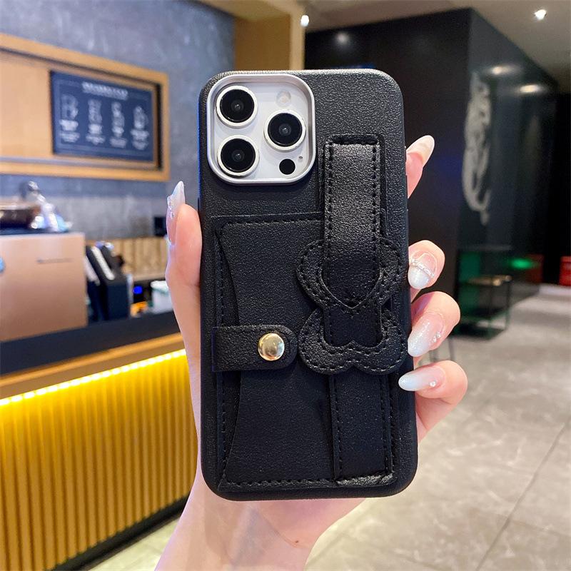 Applicable To Xiaomi Mi 15 Card Bag, Wrist Strap, Mobile Phone Case, Redmi NOTE14 Fashion Change Bag, Leather Pattern Protective Case.