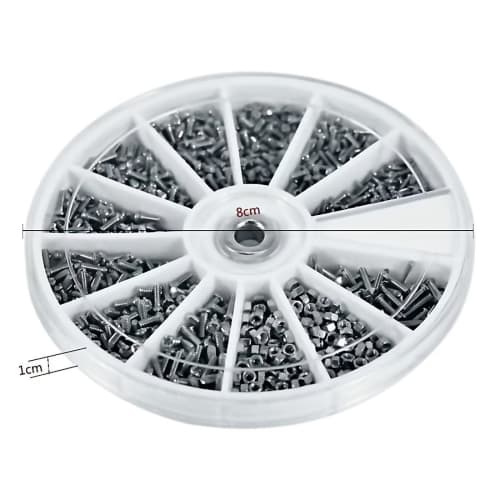 [LUYING] Precision Screw 120-Piece Replacement Repair Kit for Eyeglasses, Watches, Smartphones, and Cameras - 10 Types of Screws