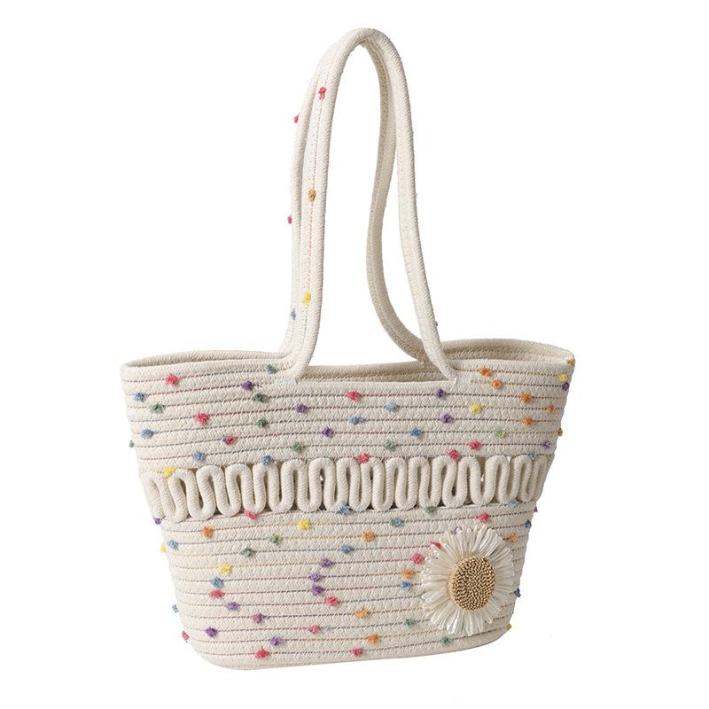 

Жіноча сумка великої місткості, літо 2024, новий нішевий дизайн, сумка з кошиком для овочів на плечі, текстурна сумка для приміських поїздок