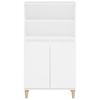 Highboard White 60x36x110 Cm Wood Based Panel