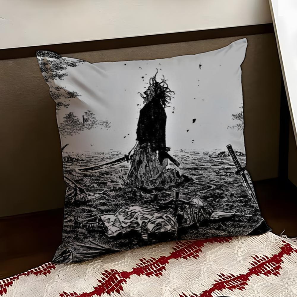 MManga VVagabond Cushion Cover Reversible Soft Durable Pillow Cover Home  Car MultiScene Use for Daily Comfort