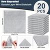 Double Layer Steel Wire Cleaning Cloth Scratch Free Microfiber Mesh Dish Towel Multipurpose Washing Kitchen Pots Pans Cleaner