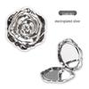 Portable Rose Flip-Top Double-Sided Compact Mirror - Small Gift for Girls
