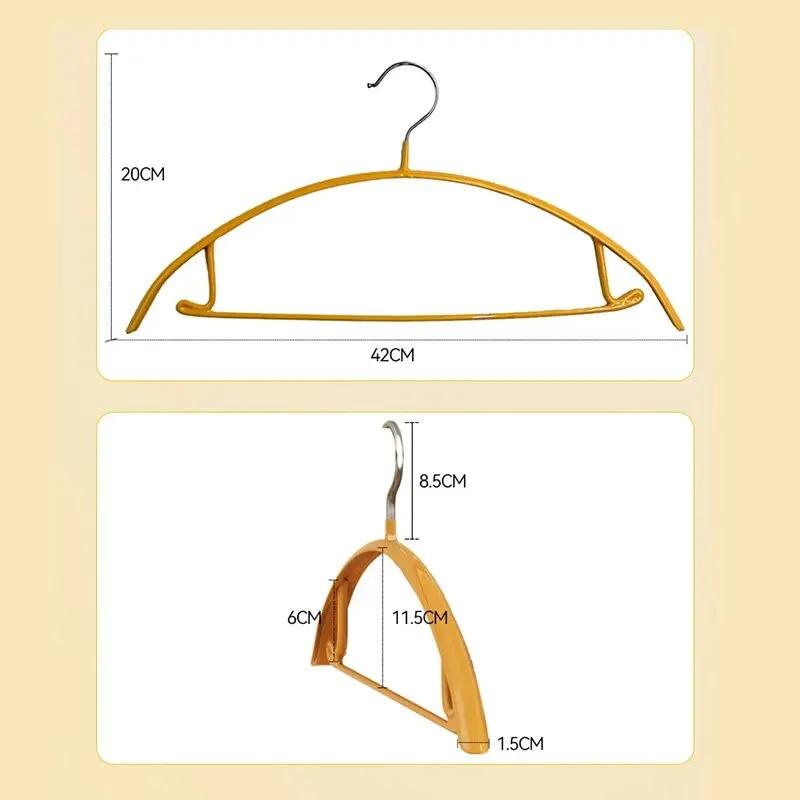 5PCS Impregnat Semi-rotund Umeraș Depozitare fără sudură Gros Haine Bretele Anti-alunecare din oțel inoxidabil Haine Agățate Adult