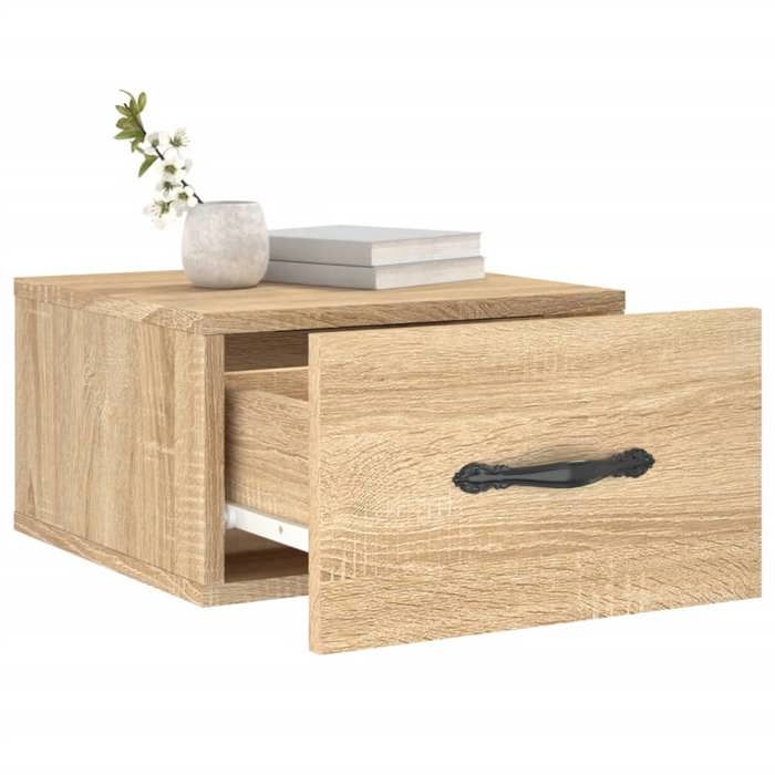 Maison Exclusive - Tables de chevet murales 2 pcs chêne sonoma 35x35x20 cm