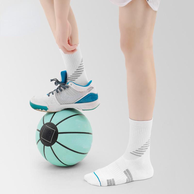 Size 39-44 Men's Tube Breathable Towel Bottom Basketball Socks Sports Socks