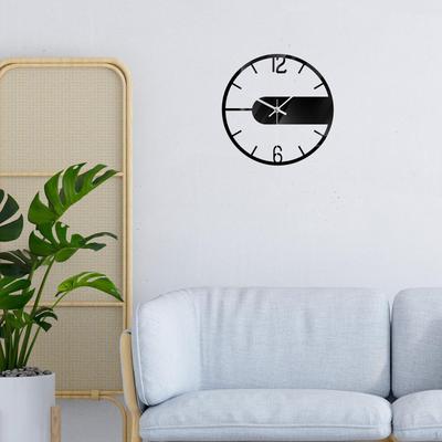 Wall Clock Ornament Portable Stylish Home Decor Display Mute Hanging for Bar Restaurant