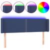 VidaXL Tête de Lit à LED Meuble de Chambre à Coucher Accessoire de Lit Double Tête de Cadre de Lit Intérieur Bleu 3123100
