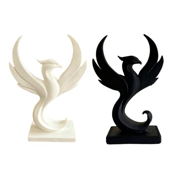 3D Geprinte Feniks Figuur Modern Minimalistisch Abstract Feniks Beeld Sculptuur Bureau Decoratie voor Huis Kantoor Woonkamer
