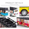 1/50 Scale Υπαίθριο Tour Bus Diecast Car Model Toy, Pull Back Toy Vehicle with Sound and Light for Kids Toddler Boys Girls Gift Collection