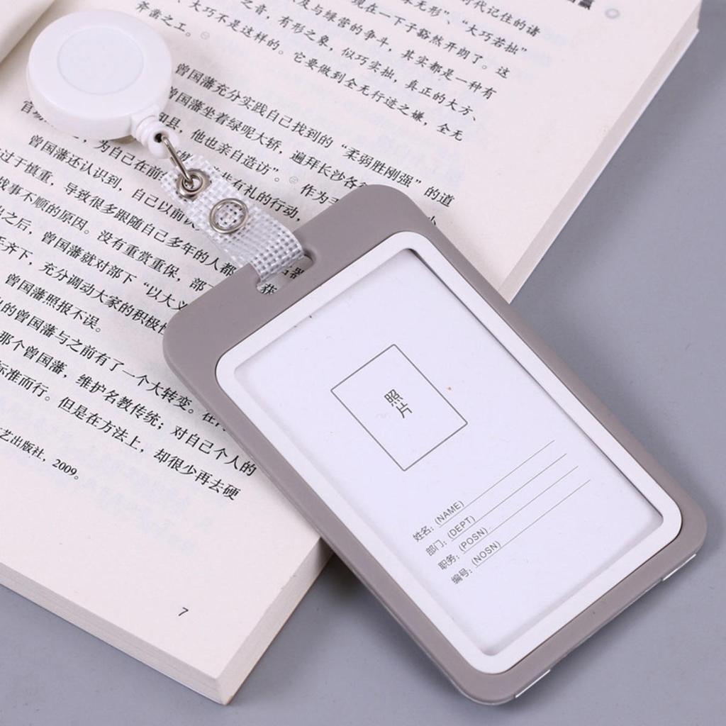 Lanyards Credential Holder Transparent Retractable Badge Reel with Lanyard Nurse Accessories for Work Removable ID Card Holder