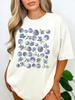 Frische Blaubeere Frucht Aufdruck T-Shirt Mode Damen Grafik T-Shirts Sportbekleidung Rundhals Persönlichkeit Hemd Kurzarm Lässiges Oberteil Y2k