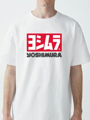 Mode Yoshimura Print T-Shirt Sommer Rundhals Kurzarm Atmungsaktiv Locker Oberteil T-Shirt Harajuku Komfort Weicher Stoff Tee