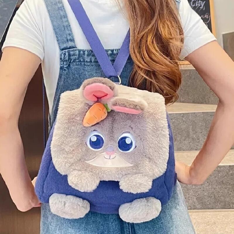 Disney Zootopija Mielas Animacinis Personažas Judy Hopps Nick Wilde Pliušinis Kuprinė Per Petį Vienos Peties Krepšys Atverčiamas Viršus Kawai Festivalio Dovana
