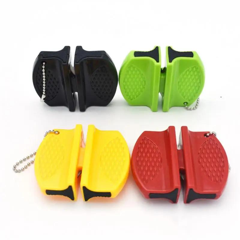 New Mini Knife Sharpeners Ceramic Rod Knife Whetstone Sharpener Portable Butterfly Type Outdoors Sharpening Knives Stone Tools