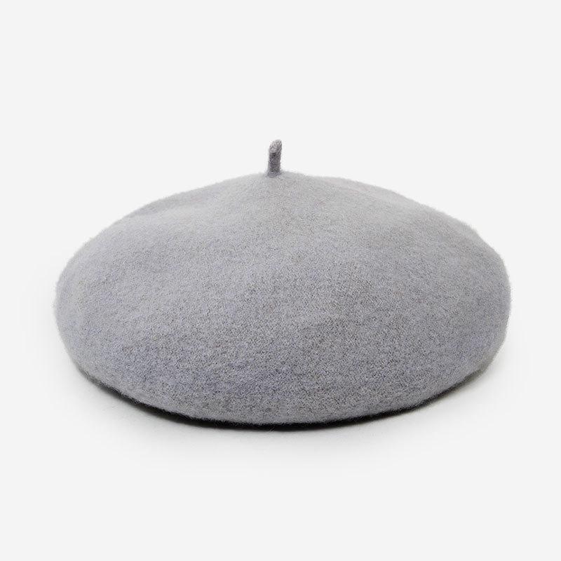Wool Felt Beret Women British Style Girls Beret Hat Lady Solid Color Winter Hats