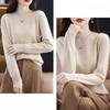 Round-neck Sweater Large-sized Loose Knitted Sweater for Women Base Layer Long-sleeved Solid-color Pullover Spring and Autumn