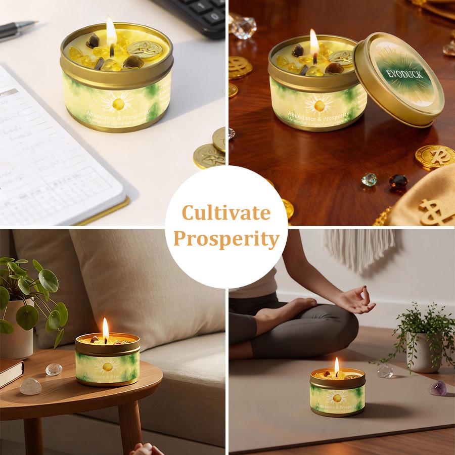 Scented Candles 3oz Law of Attraction Abundance Manifestation Energy Boosting Christmas Home Decoration Candle Holders Gift