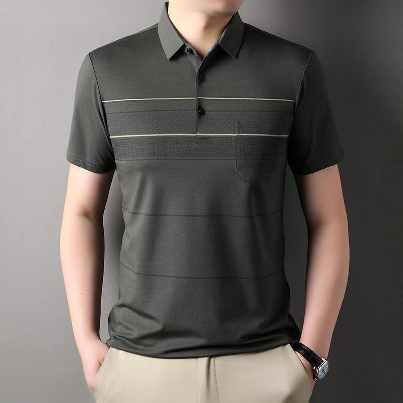 

Летняя футболка с короткими рукавами для папы, мужская летняя рубашка поло среднего возраста для мужчин 40-50 лет, для пожилых людей, летняя рубашка-поло с половиной рукавов для мужчин среднего возраста 4XL
