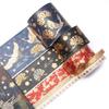 5-roll Set DIY Decoration Chinese Style Masking Tape Bronzing Crane and Paper Antique Hand Account Tapes Lipstick Sticker