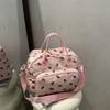 Corduroy Mini Crossbody Bag For Women With Strawberry Pattern Lightweight Shoulder Bag For Casual Outings
