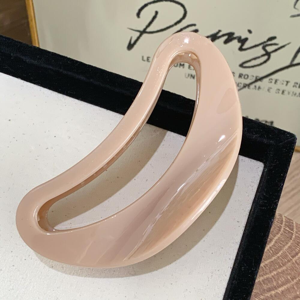 

Элегантная большая полая заколка-краб: Женский высококлассный изогнутый аксессуар для волос «акула» 12cm