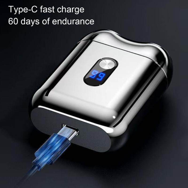 Double Blade Rechargeable Razors With Magnetic Attachment for Men Waterproof Electric Trimmer Beard Grooming Tool