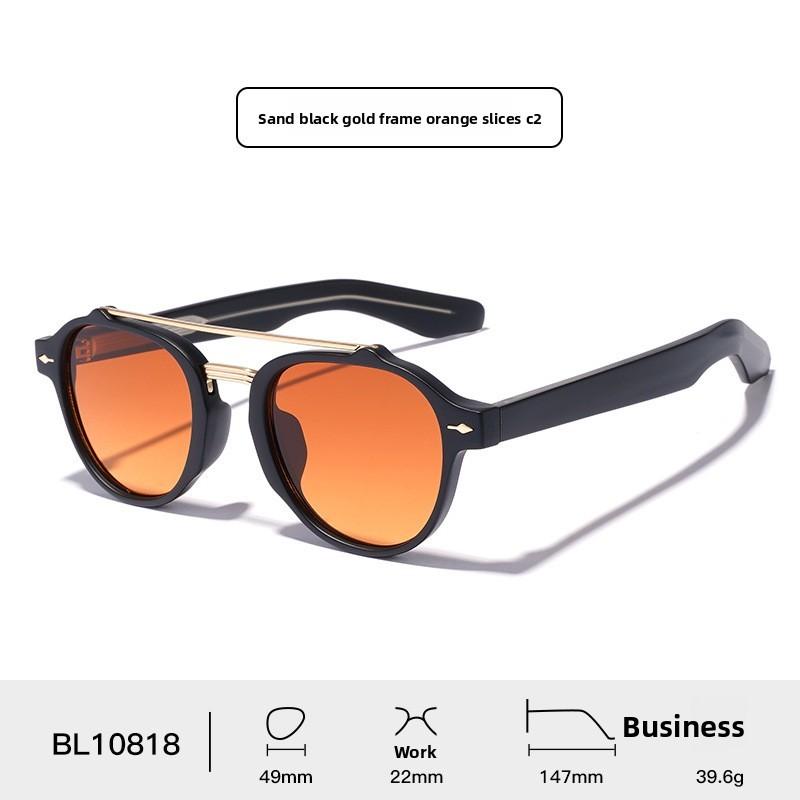 Vintage Pilot Style Sunglasses Men Uv400 Sun Protective Glasses For Riding And Parties