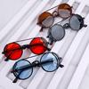 Pc Sunglasses Steam Punk Double Spring Leg Glasses Fashion Trend Round Sunglasses