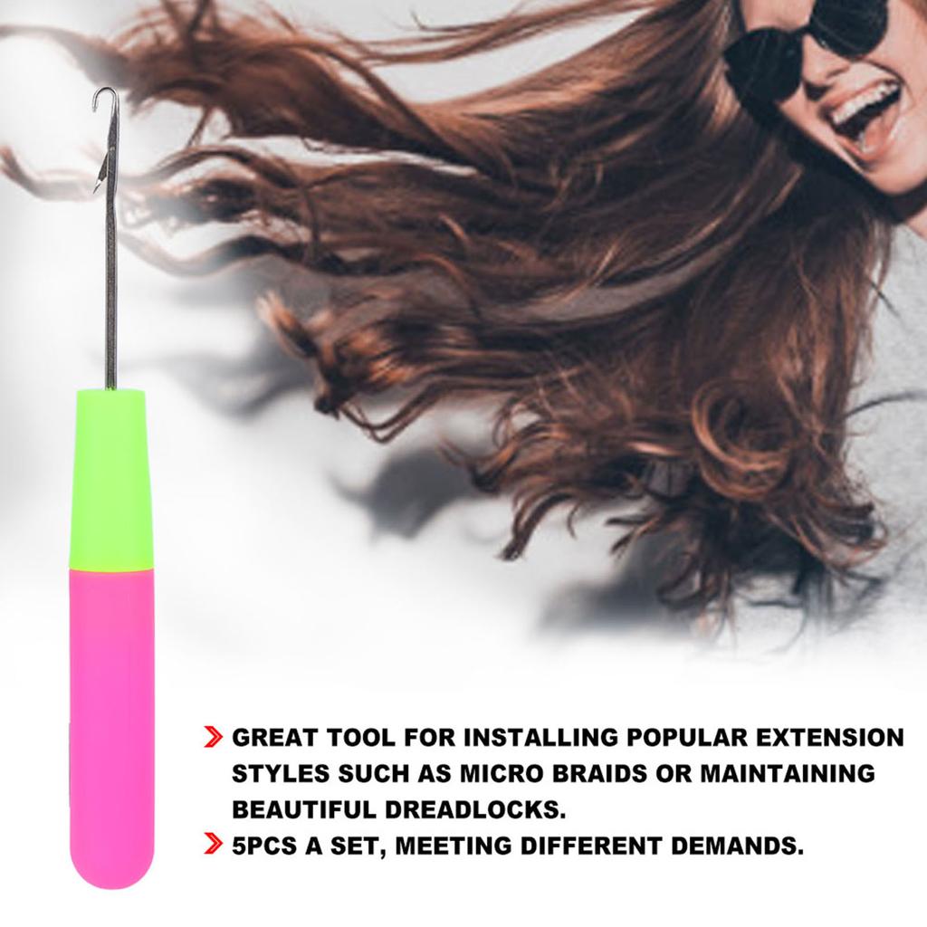Crochet Latch Hook Needles Hair Extension Braiding Crafts Skill Tool Kit M