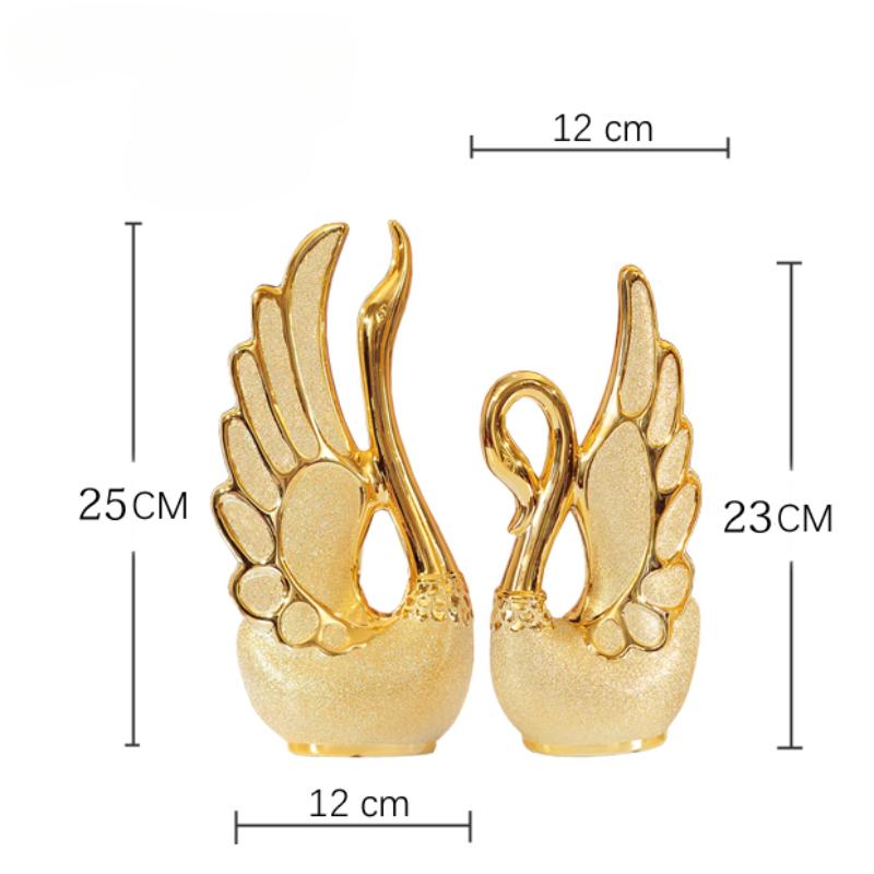 

Ceramics Swan Decoration Home Modern Light Luxury High-end TV Cabinet Wine Cabinet Decorative Living Room Entrance Handicrafts