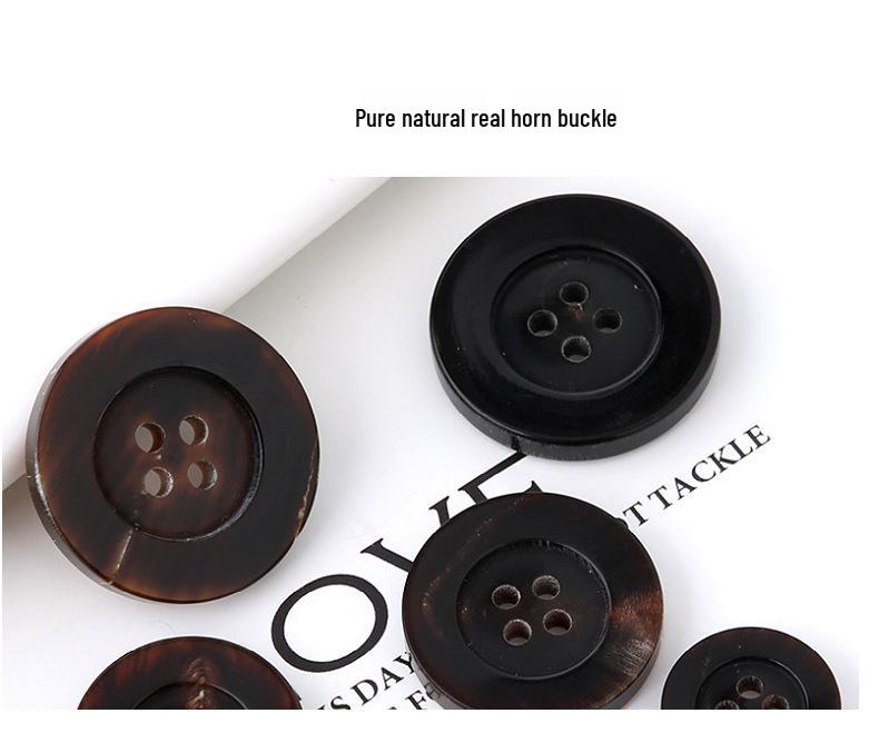 Women's Long Double-Faced 100% Pure Cashmere Ripple Coat with Horn Buttons for Autumn/Winter