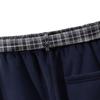 Sibai She Women's Plaid Color-Block High-Waist Fleece-Lined Wide-Leg Pants