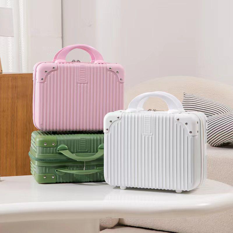 14" Retro Makeup Case - Mini Suitcase Handbag Storage Bag for Travel