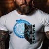 Wolf T Shirt With Valhalla Design JRmungandr And Vegvisir Motif Viking For Nordic Fans Vintage Slightly