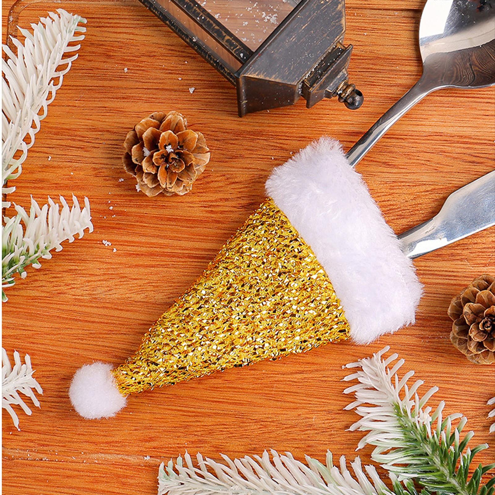 

Рождественские шапки Санта-Клауса Столовые приборы Костюм Декор Столовый прибор Держатели для столовых приборов Карманы Ножи Вилки One Size жёлтый