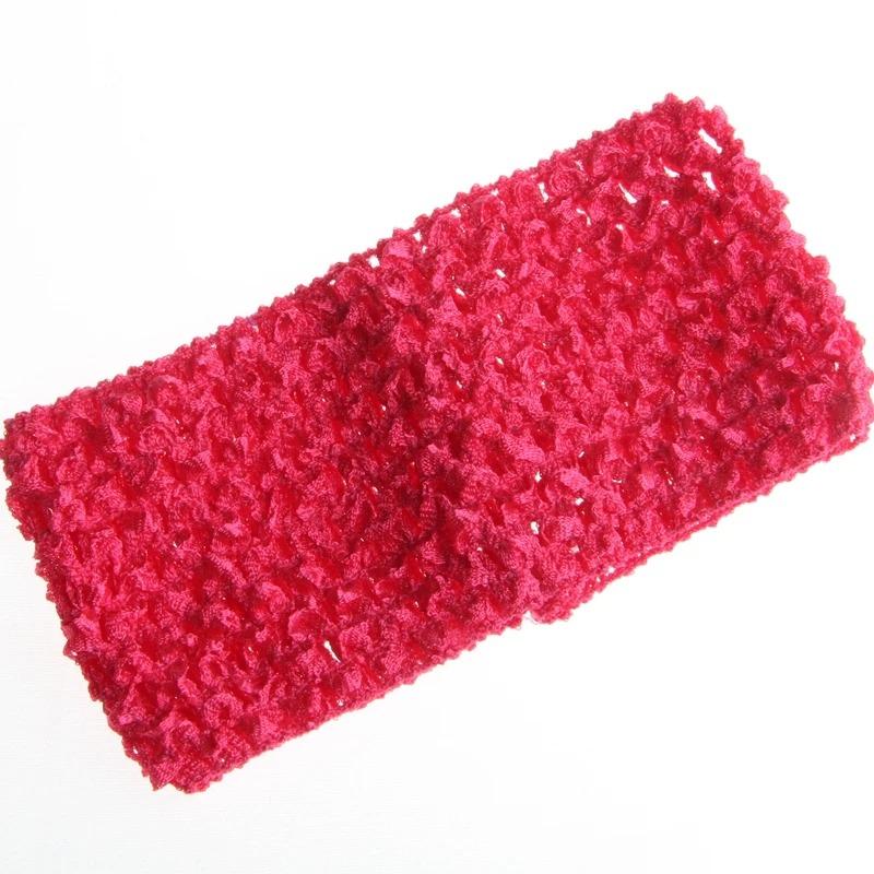 10PCS 7CM 2.76" Fashion Knit Headband for Hair Accessories Hollow Out Elastic Hairband for Headwear Hair Flowers