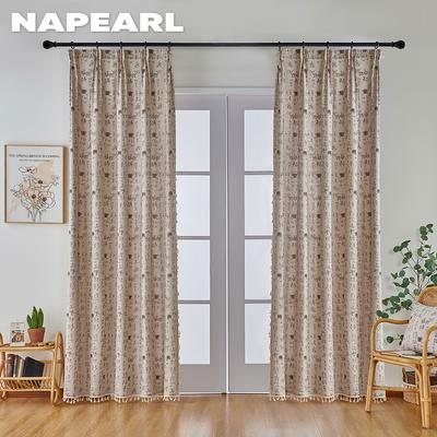 1PC Artistico Cinese Calligrafia Motivo Nappa Decorazione Tenda Semi-Oscurante per Finestre Balcone Camera da Letto e Soggiorno Decorazione per la Casa