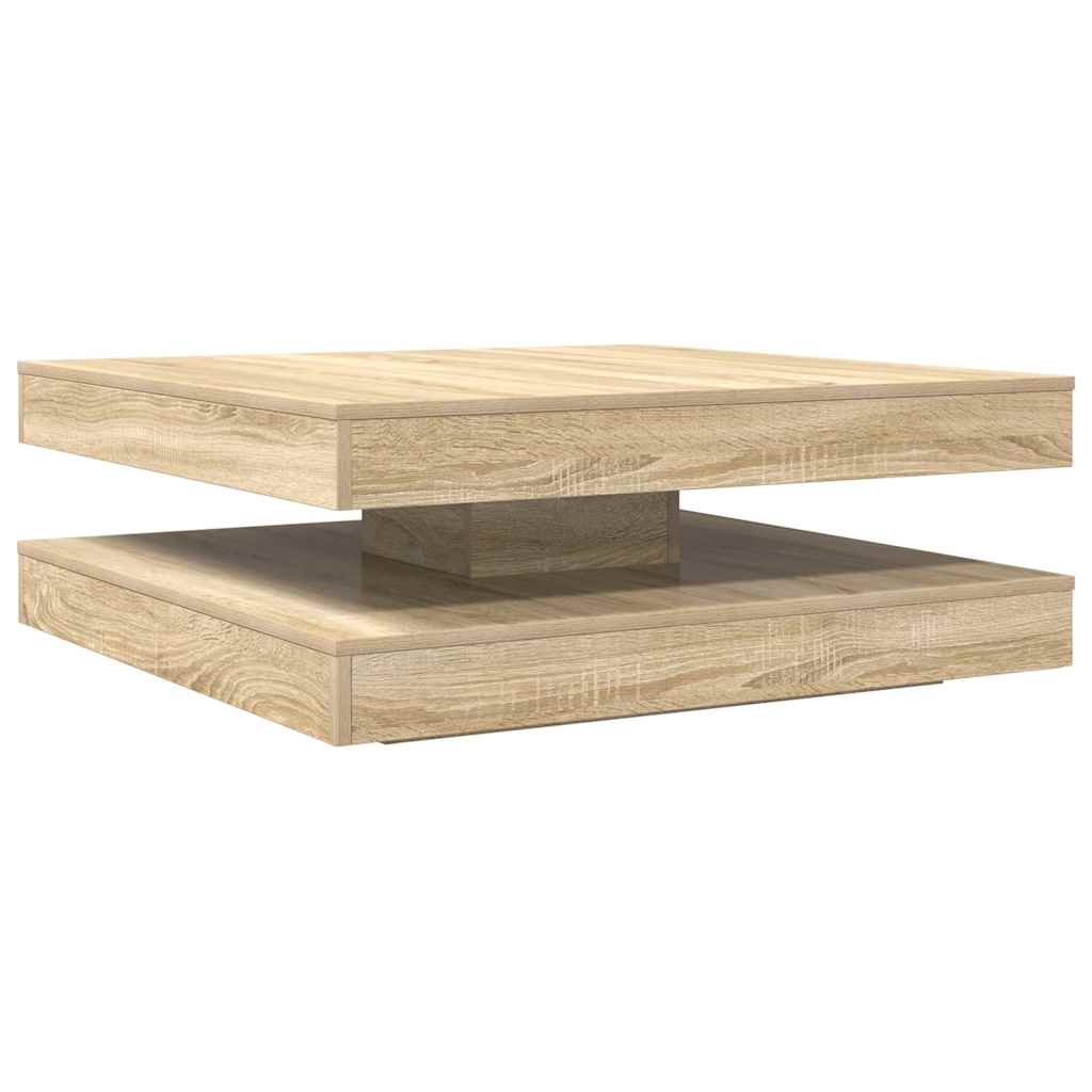 Vidaxl Stolik Kawowy Obrotowy 360 Stopni Sonoma Oak 90X90X34,5 Cm