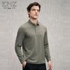 EMZ Ordos Men's Long-Sleeve Business Casual Polo Shirt