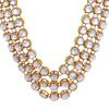Fashion Jewellery Gold Plated Kundan Traditional Necklace for Women Party Wear & Wedding Wear Jewellery Set