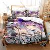 Tokoyami Towa Kawaii Cartoon Graphic Bedding Include 1 Duvet Cover + 2 Pillowcases Comfort Bedroom Decoration