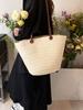 Woven Straw Tote Bag for Women Straw Bag Women's Summer New Fashion Woven Beach Bag Large Capacity Commuter Shoulder Tote Bag