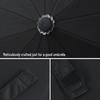 Baodini Windproof Folding Umbrella: 60-Rib, Black Glue Coating, Sun & Rain Protection, Portable & Durable
