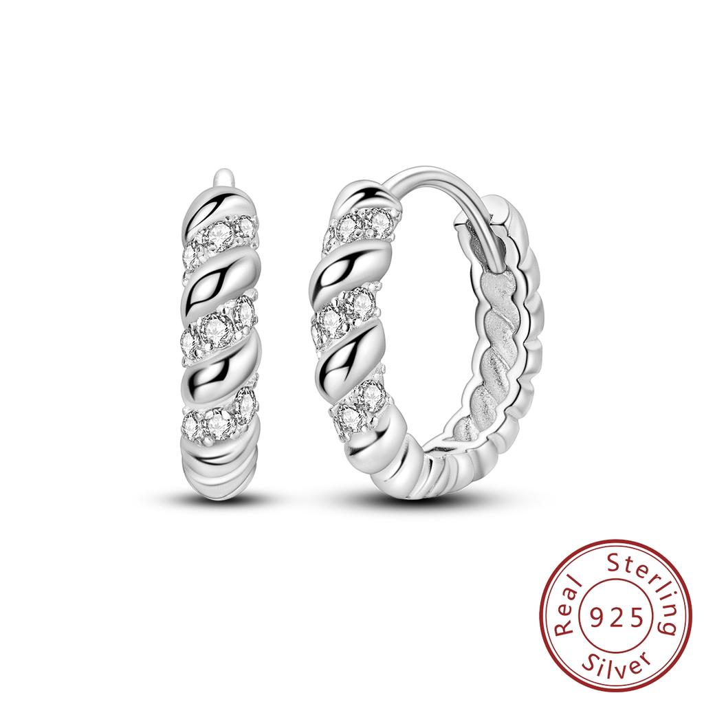 Copper Hoop Earring For Women Heart Star Clover Stud Engagement Wedding Jewelry Gift